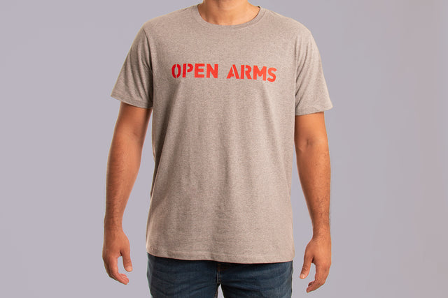 Camiseta gris logo Open Arms