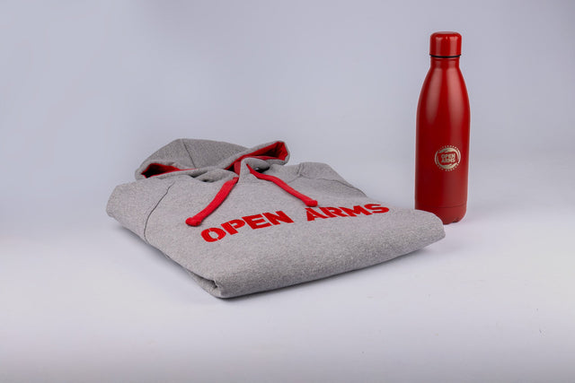 Pack de productos Sudadera Salvavidas y Botella Open Arms