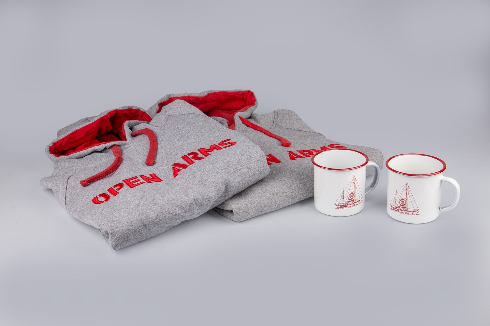 Pack produit 2 sweats Lifeguard et 2 mugs Astral Open Arms