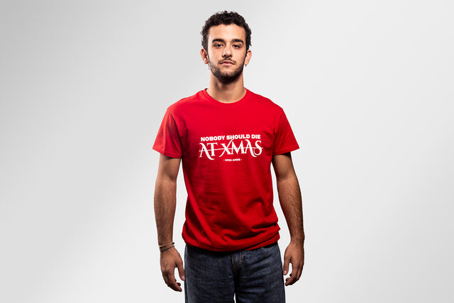 Christmas T-shirt "Nobody Should Die At Xmas"